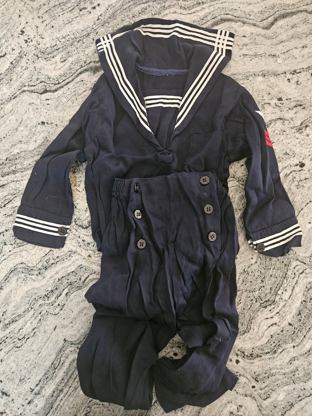 VINTAGE Navy Sailor-Style Kids Outfit